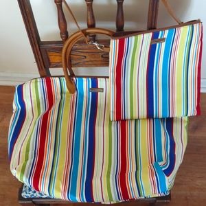 Longaberger striped Bags